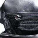 PRADA Business Bag Leather Black Silver Auth BAZ026-22