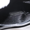 PRADA Business Bag Leather Black Silver Auth BAZ026-23
