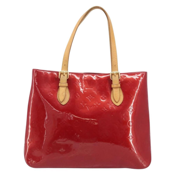 LOUIS VUITTON Monogram Vernis Brentwood Bag Pomme D'amour M91989 LV Auth BAZ027A