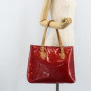LOUIS VUITTON Monogram Vernis Brentwood Bag Pomme D'amour M91989 LV Auth BAZ027A-22