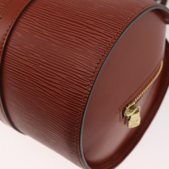 LOUIS VUITTON Epi Soufflot Hand Bag Brown M52223 LV Auth BAZ030A