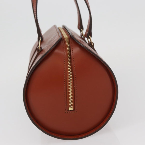 LOUIS VUITTON Epi Soufflot Hand Bag Brown M52223 LV Auth BAZ030A