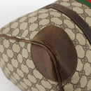 GUCCI GG Supreme Web Sherry Line Hand Bag PVC Beige Gold Auth BAZ031-16