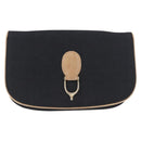 GUCCI GG Canvas Shoulder Bag Black Gold Auth BAZ042-13