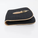 GUCCI GG Canvas Shoulder Bag Black Gold Auth BAZ042-4