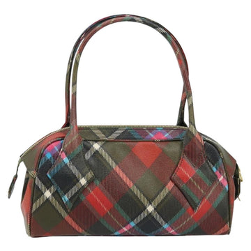 Vivienne Westwood Hand Bag PVC Canvas Red Gold Auth BAZ043A - 0
