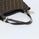 FENDI Zucca Canvas Tote Bag Black Brown Auth BAZ045-7