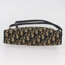 Christian Dior Trotter Canvas Shoulder Bag Navy Gold Auth BAZ047-6