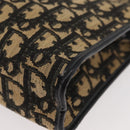 Christian Dior Trotter Canvas Shoulder Bag Navy Gold Auth BAZ047-15