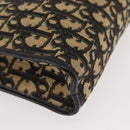 Christian Dior Trotter Canvas Shoulder Bag Navy Gold Auth BAZ047-16