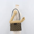 Christian Dior Trotter Canvas Shoulder Bag Navy Gold Auth BAZ047-21