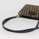 Christian Dior Trotter Canvas Shoulder Bag Navy Gold Auth BAZ047-8