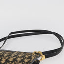Christian Dior Trotter Canvas Shoulder Bag Navy Gold Auth BAZ047-14