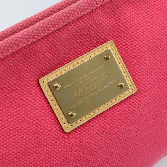 LOUIS VUITTON Antigua Pochette Plat GM Clutch Bag Pink M40065 LV Auth BAZ056A