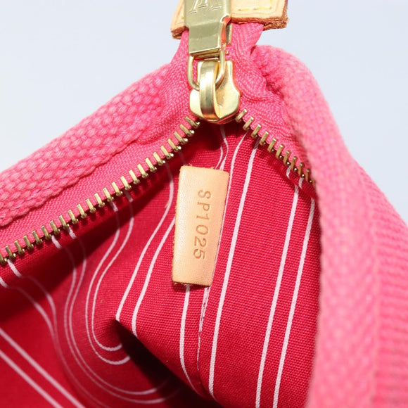 LOUIS VUITTON Antigua Pochette Plat GM Clutch Bag Pink M40065 LV Auth BAZ056A