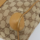 GUCCI GG Canvas Sherry Line Hand Bag Beige Gold 000 0851 Auth BAZ057-9