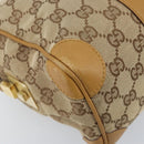 GUCCI GG Canvas Sherry Line Hand Bag Beige Gold 000 0851 Auth BAZ057-14