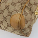 GUCCI GG Canvas Sherry Line Hand Bag Beige Gold 000 0851 Auth BAZ057-15