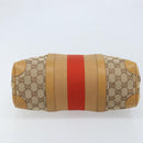 GUCCI GG Canvas Sherry Line Hand Bag Beige Gold 000 0851 Auth BAZ057-5
