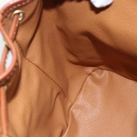CELINE Macadam Canvas Rucksack PVC-Leder Braun Gold Auth BAZ067A