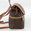 CELINE Macadam Canvas Rucksack PVC-Leder Braun Gold Auth BAZ067A-3