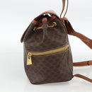 CELINE Macadam Canvas Rucksack PVC-Leder Braun Gold Auth BAZ067A-4