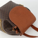 CELINE Macadam Canvas Rucksack PVC-Leder Braun Gold Auth BAZ067A-6