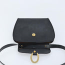 Christian Dior Trotter Canvas Shoulder Bag PVC Black Gold Auth BAZ068A-10