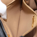 Christian Dior Trotter Canvas Shoulder Bag PVC Black Gold Auth BAZ068A-21