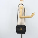 Christian Dior Trotter Canvas Shoulder Bag PVC Black Gold Auth BAZ068A-22