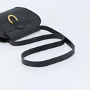 Christian Dior Trotter Canvas Shoulder Bag PVC Black Gold Auth BAZ068A-7