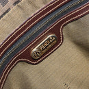 FENDI Zucca Canvas Shoulder Bag Black Brown Auth BAZ074-19