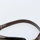 FENDI Zucca Canvas Shoulder Bag Black Brown Auth BAZ074-8