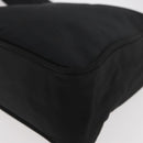 PRADA Hand Pouch Nylon Black Silver Auth BAZ078A-17
