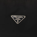 PRADA Hand Pouch Nylon Black Silver Auth BAZ078A-18