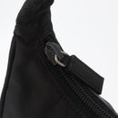 PRADA Hand Pouch Nylon Black Silver Auth BAZ078A-9