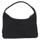 PRADA Hand Pouch Nylon Black Silver Auth BAZ078A-2