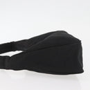 PRADA Hand Pouch Nylon Black Silver Auth BAZ078A-4
