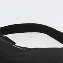PRADA Hand Pouch Nylon Black Silver Auth BAZ078A-8