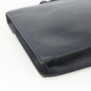 DELVAUX Business Bag Leather Navy Silver Auth BAZ081-16