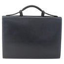 DELVAUX Business Bag Leather Navy Silver Auth BAZ081-2