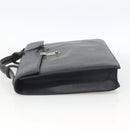 DELVAUX Business Bag Leather Navy Silver Auth BAZ081-3