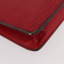 LOUIS VUITTON Epi Porte Documents Bandouliere Briefcase Red LV Auth BAZ082-9