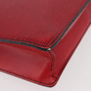 LOUIS VUITTON Epi Porte Documents Bandouliere Briefcase Red LV Auth BAZ082-16