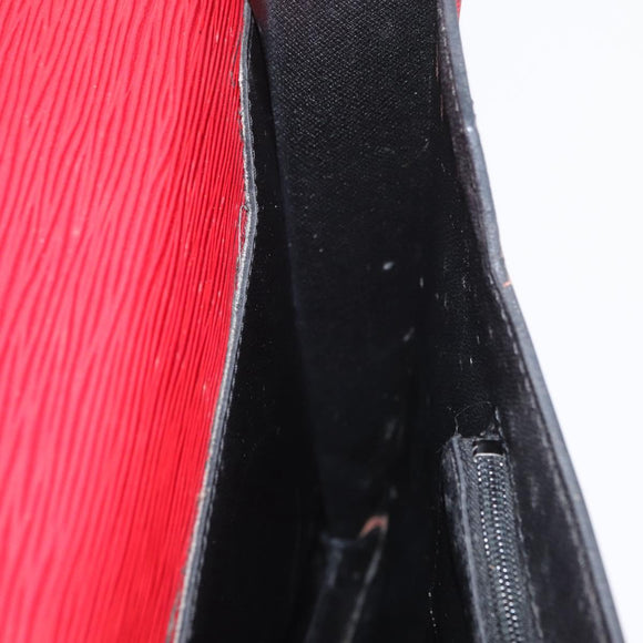 LOUIS VUITTON Epi Porte Documents Bandouliere Briefcase Red LV Auth BAZ082