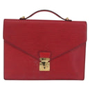 LOUIS VUITTON Epi Porte Documents Bandouliere Briefcase Red LV Auth BAZ082-13