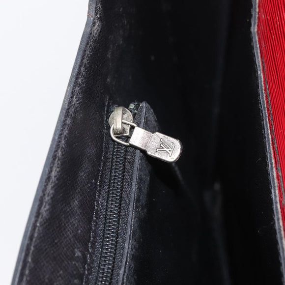 LOUIS VUITTON Epi Porte Documents Bandouliere Briefcase Red LV Auth BAZ082