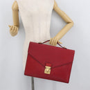 LOUIS VUITTON Epi Porte Documents Bandouliere Briefcase Red LV Auth BAZ082-25