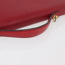 LOUIS VUITTON Epi Porte Documents Bandouliere Briefcase Red LV Auth BAZ082-8
