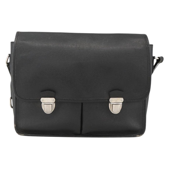 LOUIS VUITTON Taiga Alexei Shoulder Bag Ardoise M32472 LV Auth BAZ083